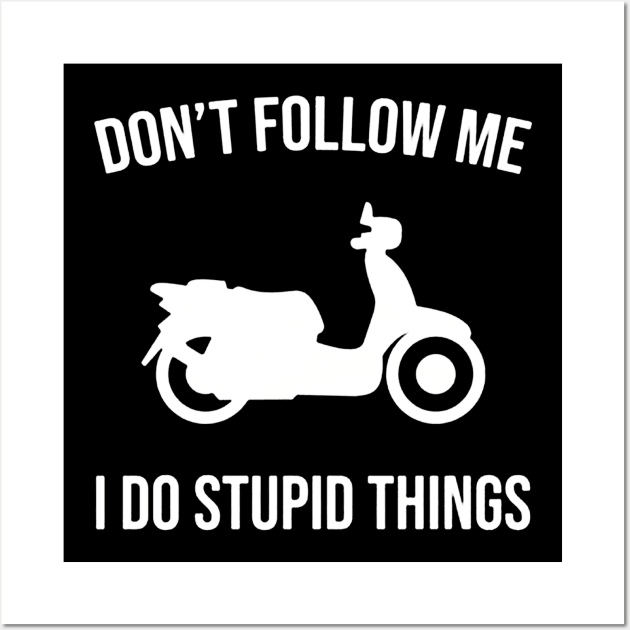 Don't Follow Me I Do Stupid Things Wall Art by benangbajaart